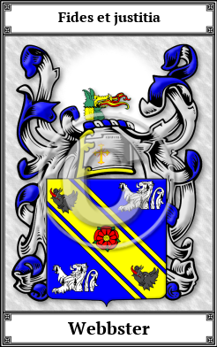 Webbster Family Crest Download (JPG) Book Plated - 600 DPI