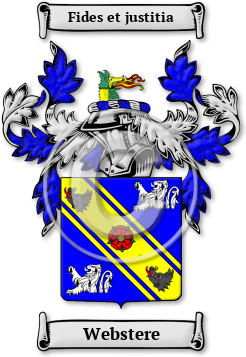 Webstere Family Crest Download (jpg) Legacy Series - 150 DPI