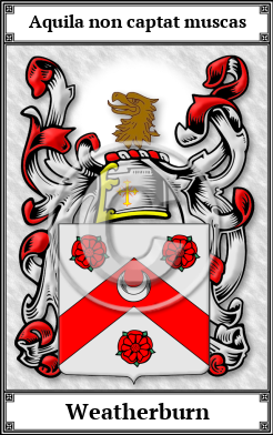 Weatherburn Family Crest Download (JPG)  Book Plated - 150 DPI