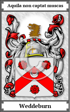 Weddeburn Family Crest Download (JPG)  Book Plated - 150 DPI