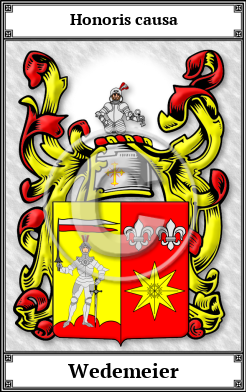 Wedemeier Family Crest Download (JPG)  Book Plated - 150 DPI