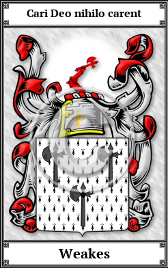 Weakes Family Crest Download (JPG)  Book Plated - 150 DPI
