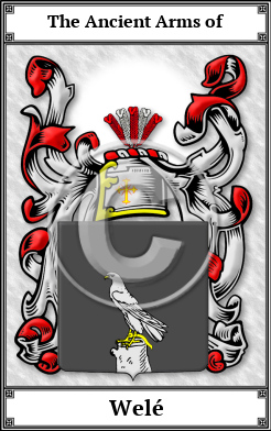 Welé Family Crest Download (JPG)  Book Plated - 150 DPI