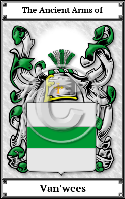Van'wees Family Crest Download (JPG)  Book Plated - 150 DPI