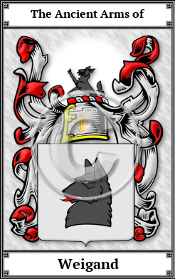 Weigand Family Crest Download (JPG) Book Plated - 600 DPI