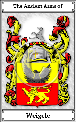 Weigele Family Crest Download (JPG)  Book Plated - 150 DPI