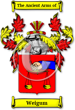 Weigum Family Crest Download (jpg) Legacy Series - 150 DPI