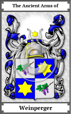 Weinperger Family Crest Download (JPG)  Book Plated - 150 DPI