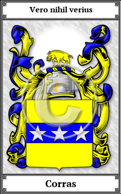 Corras Family Crest Download (JPG)  Book Plated - 150 DPI