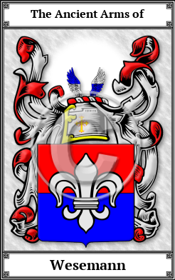 Wesemann Family Crest Download (JPG) Book Plated - 600 DPI