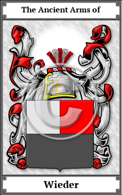 Wieder Family Crest Download (JPG) Book Plated - 600 DPI