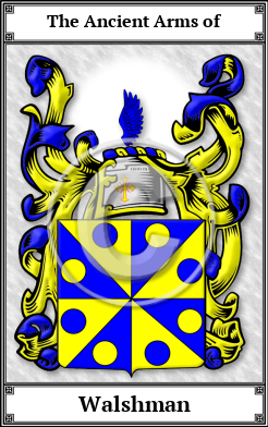 Walshman Family Crest Download (JPG)  Book Plated - 150 DPI