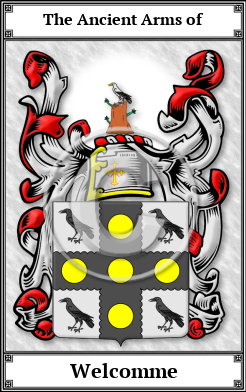 Welcomme Family Crest Download (JPG)  Book Plated - 150 DPI
