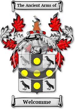 Welcomme Family Crest Download (jpg) Legacy Series - 150 DPI