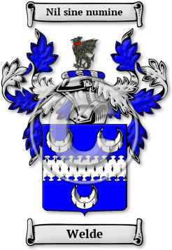 Welde Family Crest Download (jpg) Legacy Series - 150 DPI