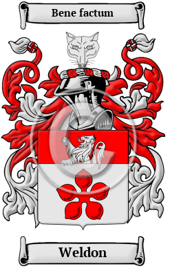 Weldon Family Crest Download (jpg) Heritage Series - 150 DPI