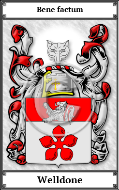 Welldone Family Crest Download (JPG) Book Plated - 600 DPI