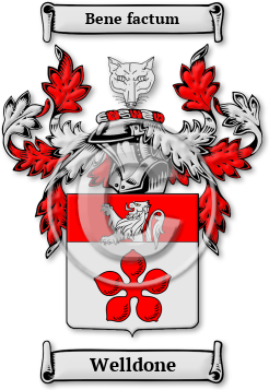 Welldone Family Crest Download (JPG) Legacy Series - 600 DPI