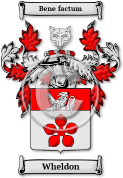Wheldon Family Crest Download (jpg) Legacy Series - 150 DPI