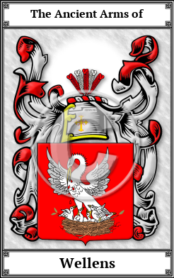 Wellens Family Crest Download (JPG) Book Plated - 600 DPI