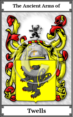 Twells Family Crest Download (JPG)  Book Plated - 150 DPI