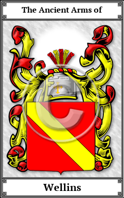 Wellins Family Crest Download (JPG) Book Plated - 600 DPI
