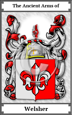 Welsher Family Crest Download (JPG)  Book Plated - 150 DPI