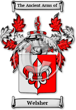 Welsher Family Crest Download (jpg) Legacy Series - 150 DPI