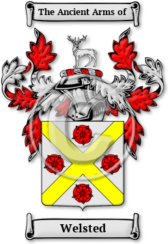 Welsted Family Crest Download (jpg) Legacy Series - 150 DPI