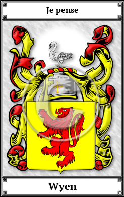 Wyen Family Crest Download (JPG)  Book Plated - 150 DPI