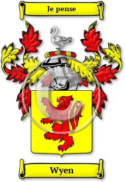 Wyen Family Crest Download (jpg) Legacy Series - 150 DPI
