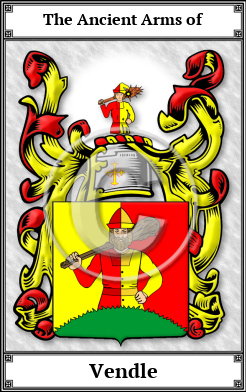 Vendle Family Crest Download (JPG) Book Plated - 600 DPI