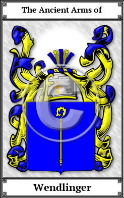 Wendlinger Family Crest Download (JPG)  Book Plated - 150 DPI