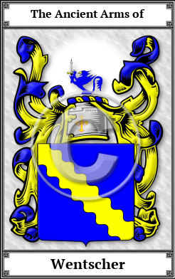 Wentscher Family Crest Download (JPG) Book Plated - 600 DPI