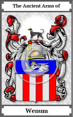 Wenum Family Crest Download (JPG) Book Plated - 600 DPI