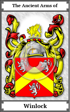 Winlock Family Crest Download (JPG)  Book Plated - 150 DPI