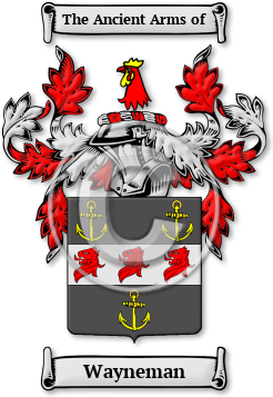 Wayneman Family Crest Download (jpg) Legacy Series - 150 DPI