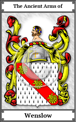 Wenslow Family Crest Download (JPG)  Book Plated - 150 DPI