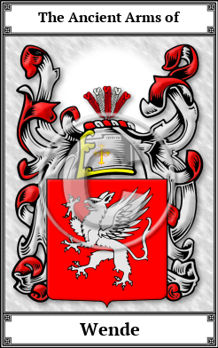 Wende Family Crest Download (JPG)  Book Plated - 150 DPI