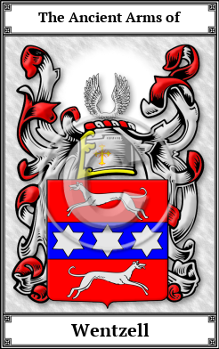 Wentzell Family Crest Download (JPG)  Book Plated - 150 DPI