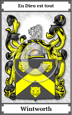 Wintworth Family Crest Download (JPG)  Book Plated - 150 DPI