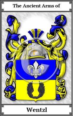 Wentzl Family Crest Download (JPG)  Book Plated - 150 DPI
