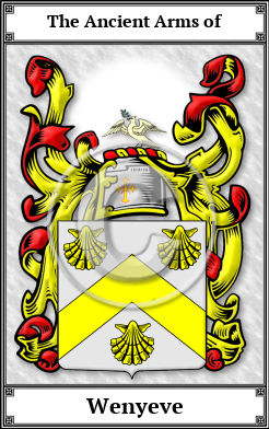 Wenyeve Family Crest Download (JPG)  Book Plated - 150 DPI