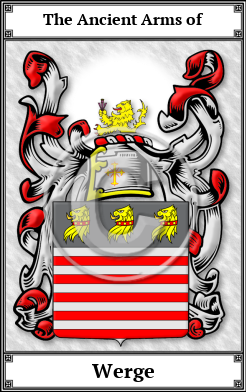 Werge Family Crest Download (JPG)  Book Plated - 150 DPI