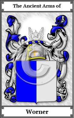 Worner Family Crest Download (JPG) Book Plated - 600 DPI