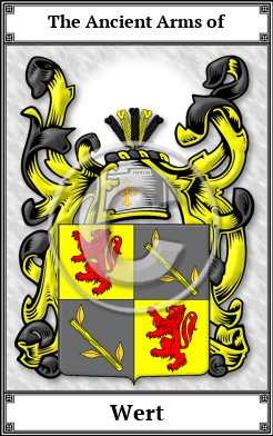 Wert Family Crest Download (JPG)  Book Plated - 150 DPI