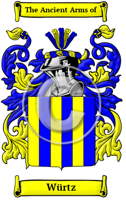 Würtz Family Crest/Coat of Arms