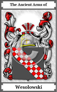 Wesolowski Family Crest Download (JPG) Book Plated - 600 DPI