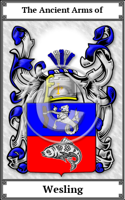 Wesling Family Crest Download (JPG) Book Plated - 600 DPI