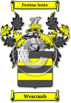 Wescomb Family Crest Download (jpg) Legacy Series - 150 DPI